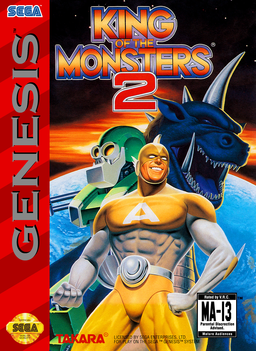 King of the Monsters 2 box art for Sega Genesis